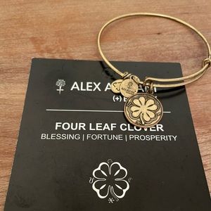 Alex and Ani Four Leaf Clover Charm Bangle